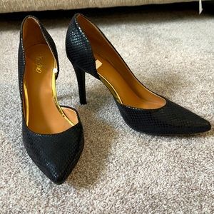 Mossimo Black Snake Skin Heels